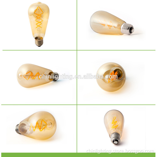 LED Filament bulb S21 ST64 Energy saving light bulb ES UL CE RoHs CUL listed